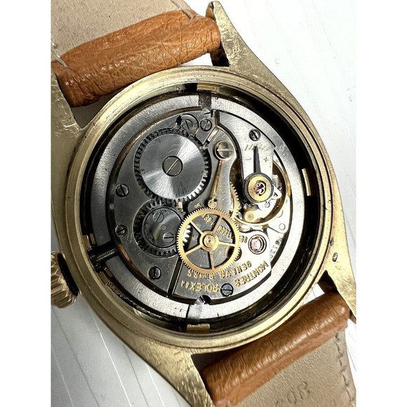 Rolex Oyster Precision Men's Watch Vintage Swiss Hand Wind 14k Gold Case - Picture 6 of 13